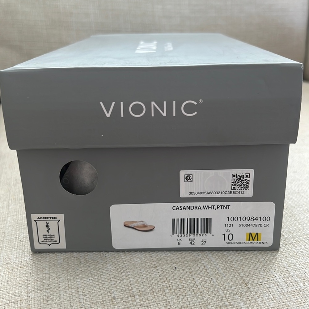 Womens Vionic Casandra Sandal in White Size 10
